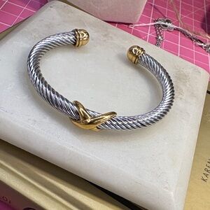 Elegant Silver and Gold Women's Bracelet
